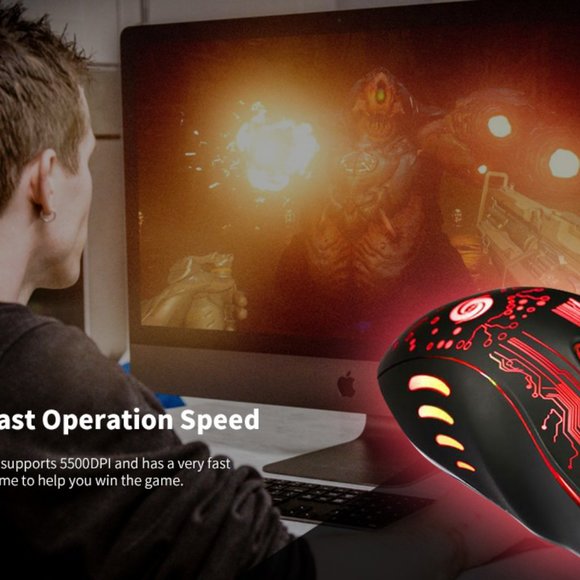 Wired Computer Gaming Mouse LED - Picture 2 of 3